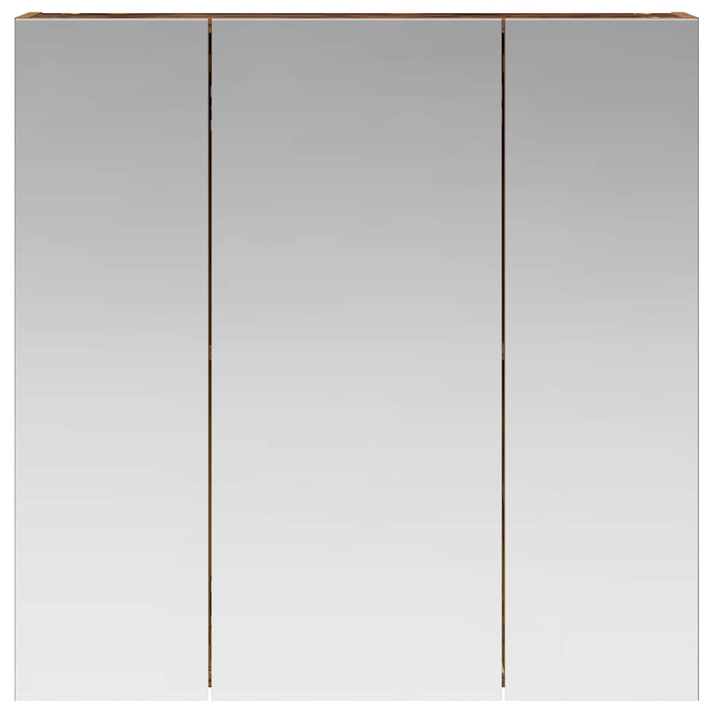 vidaXL Szafka z lustrem do łazienki Stare drewno 70 x 14,5 x 70 cm