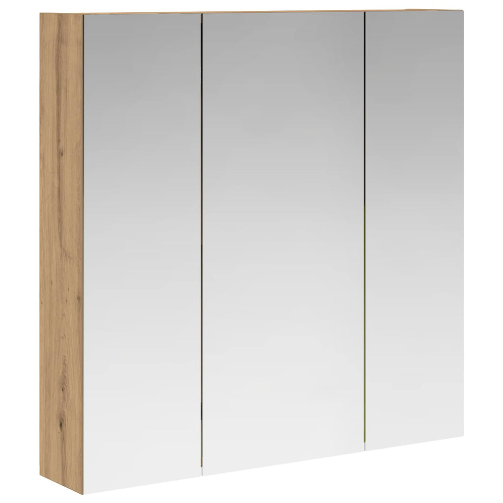 vidaXL Szafka z lustrem do łazienki Dąb artisan 70 x 14,5 x 70 cm