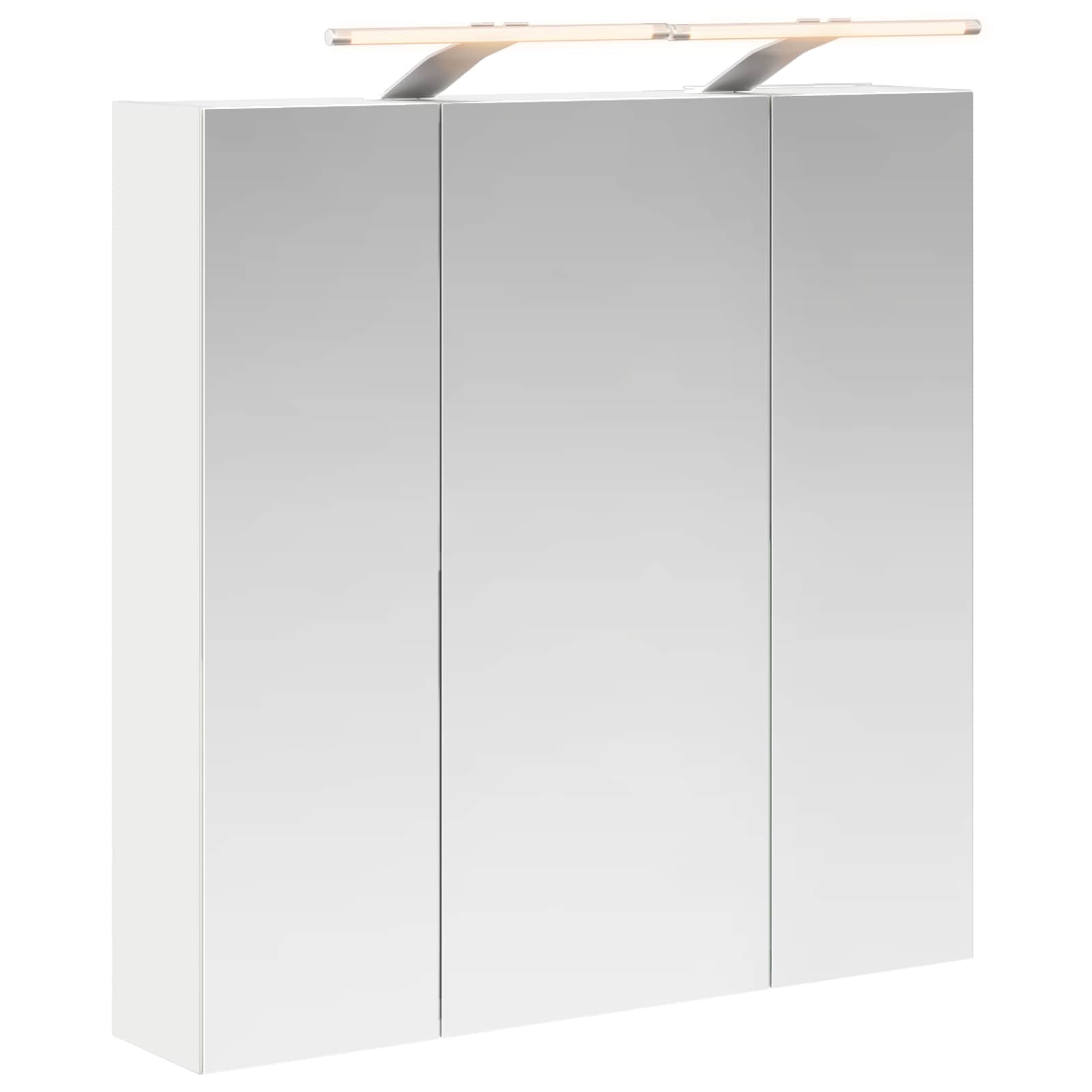 vidaXL Szafka z lustrem do łazienki Biały 70 x 14,5 x 70 cm