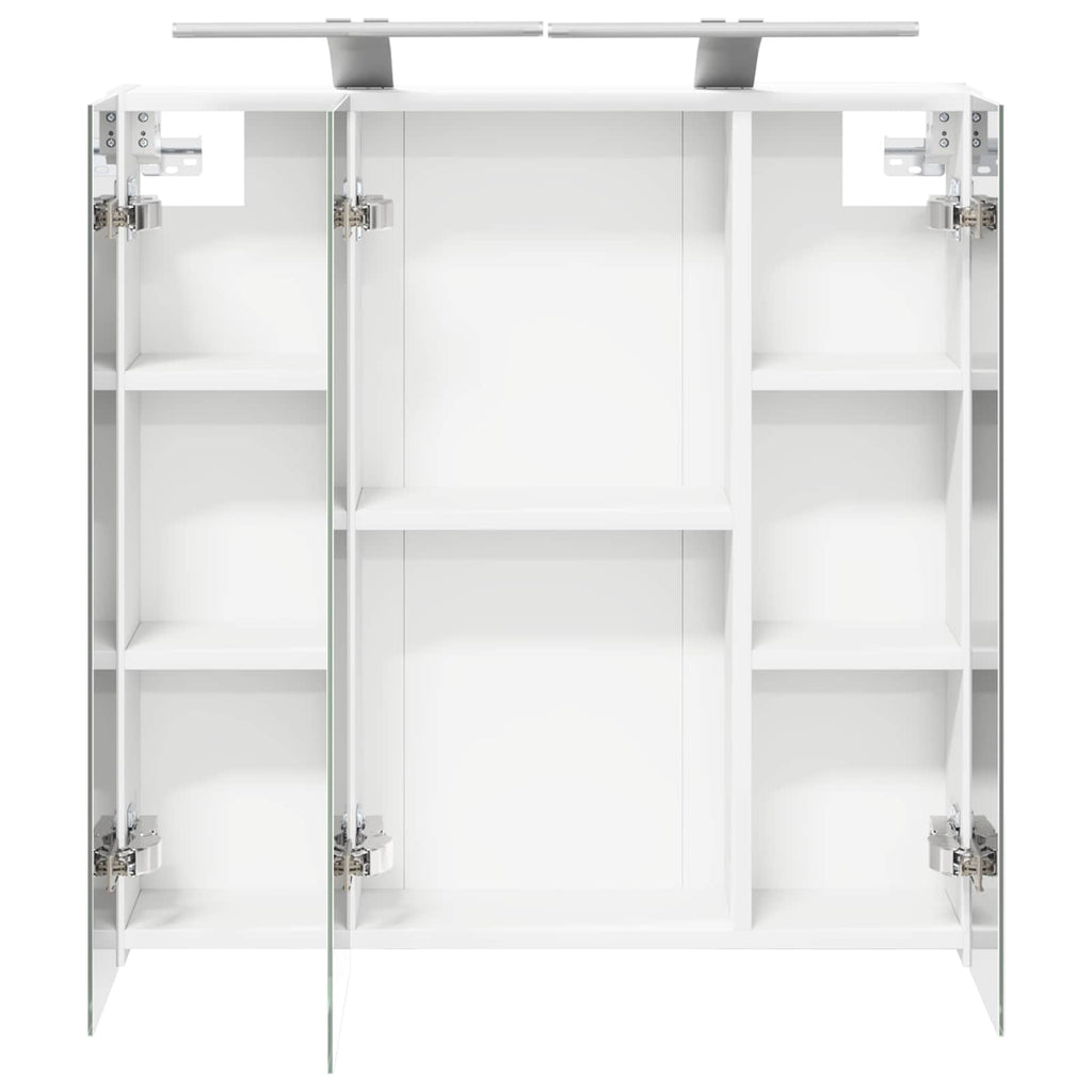 vidaXL Szafka z lustrem do łazienki Biały 70 x 14,5 x 70 cm