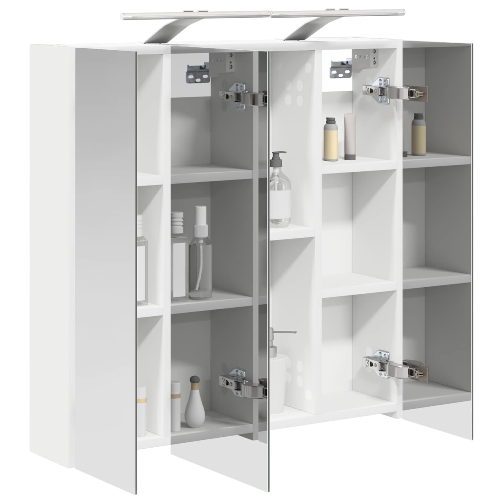 vidaXL Szafka z lustrem do łazienki Biały 70 x 14,5 x 70 cm