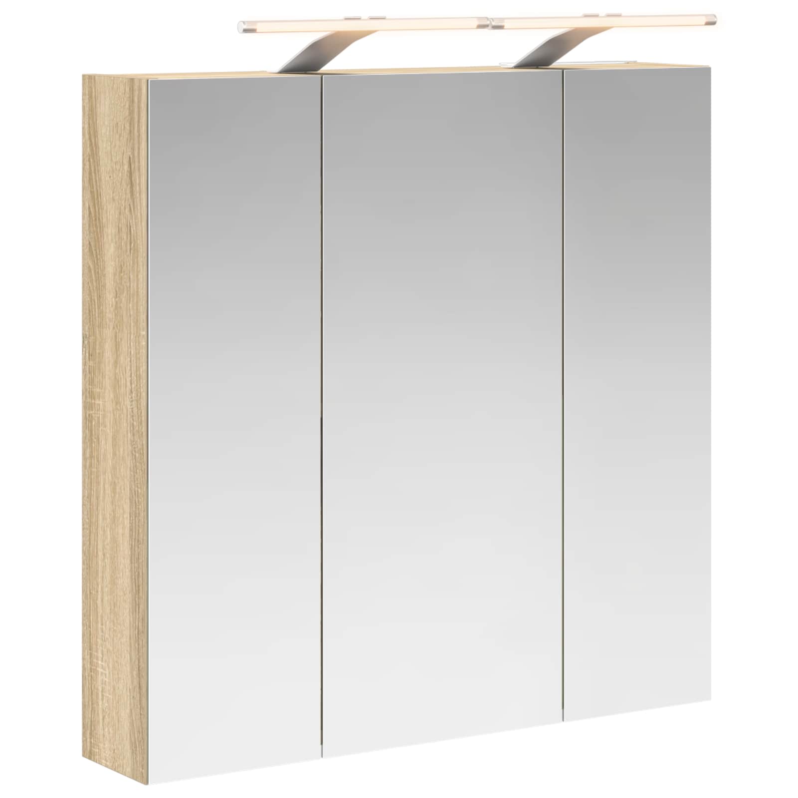 vidaXL Szafka z lustrem do łazienki Dąb Sonoma 70 x 14,5 x 70 cm