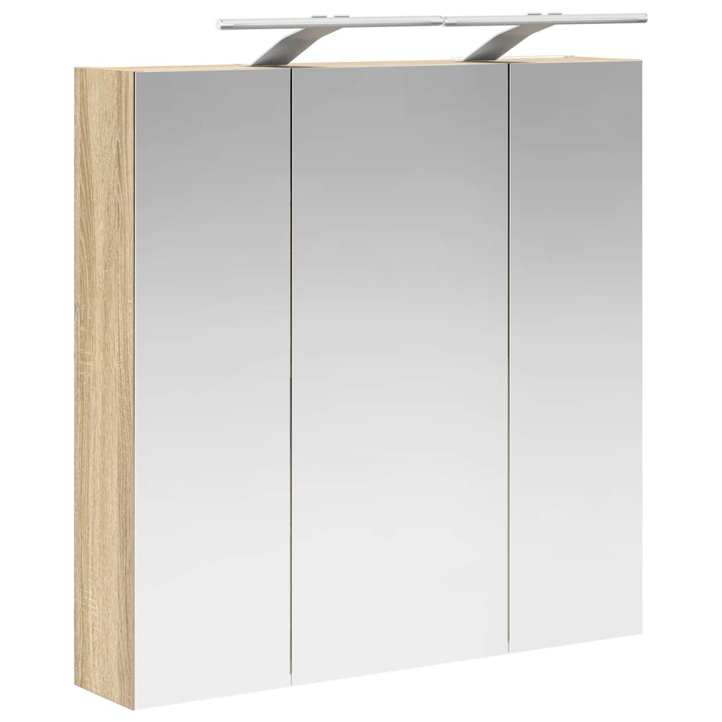 vidaXL Szafka z lustrem do łazienki Dąb Sonoma 70 x 14,5 x 70 cm