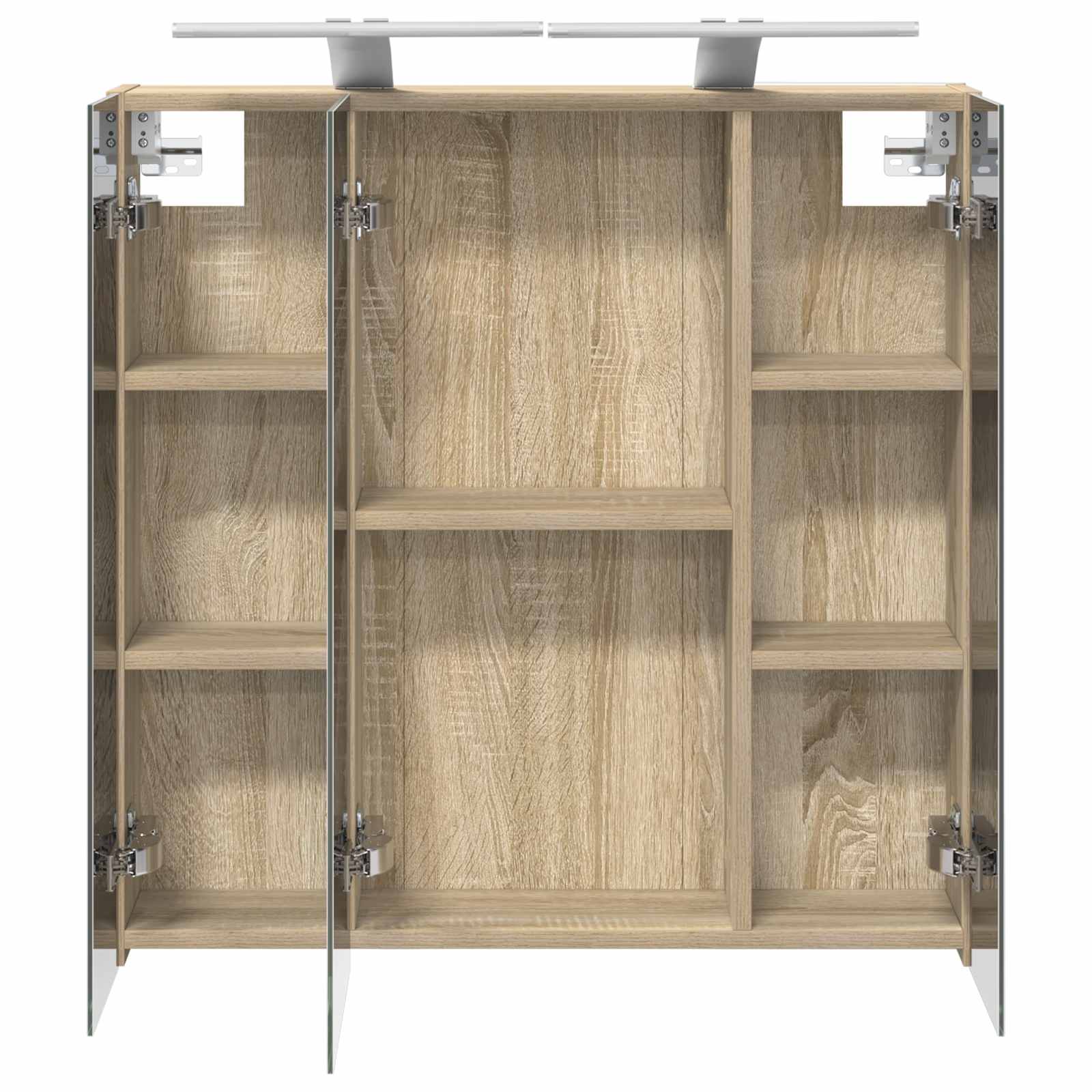 vidaXL Szafka z lustrem do łazienki Dąb Sonoma 70 x 14,5 x 70 cm