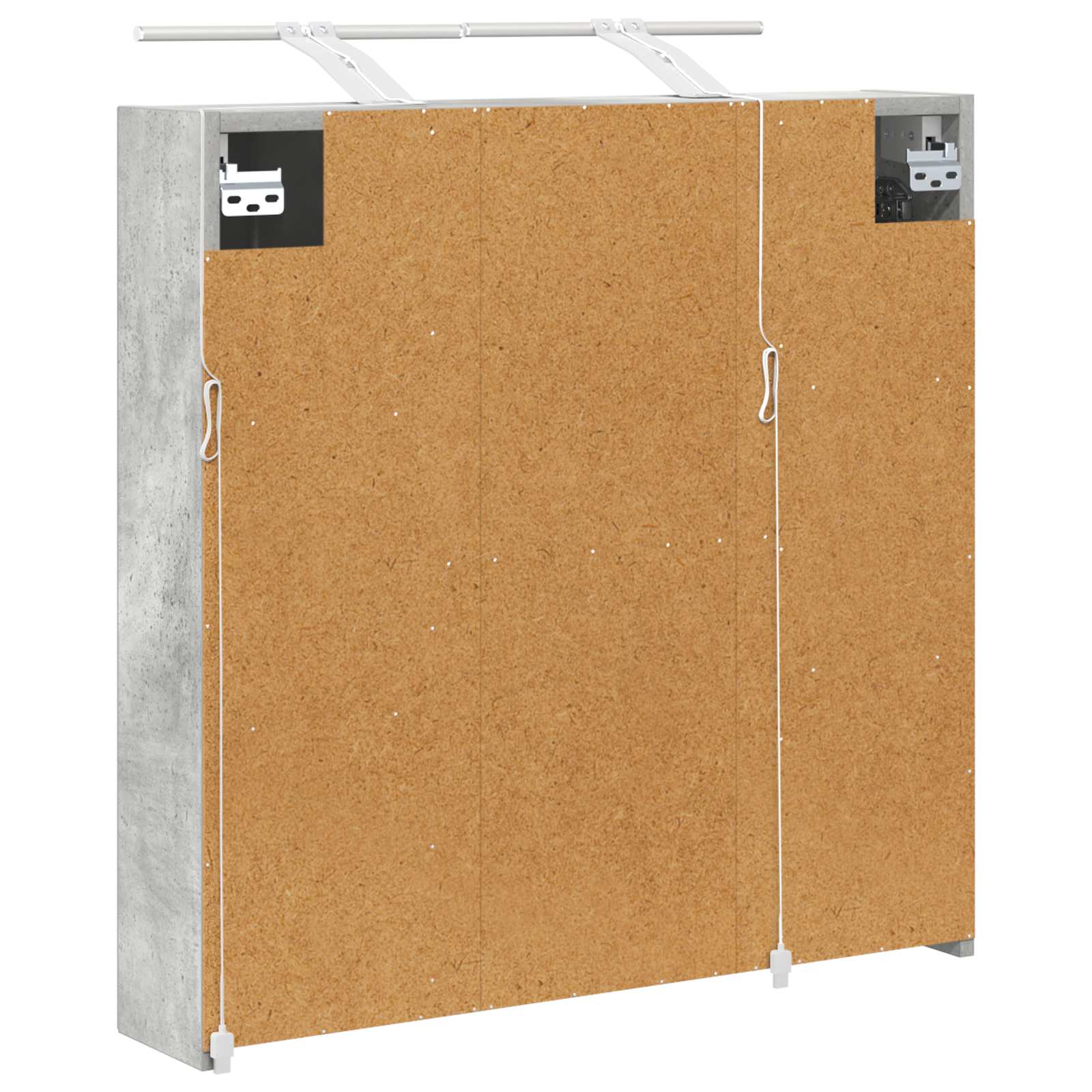 vidaXL Szafka z lustrem do łazienki Betonowy szary 70 x 14,5 x 70 cm