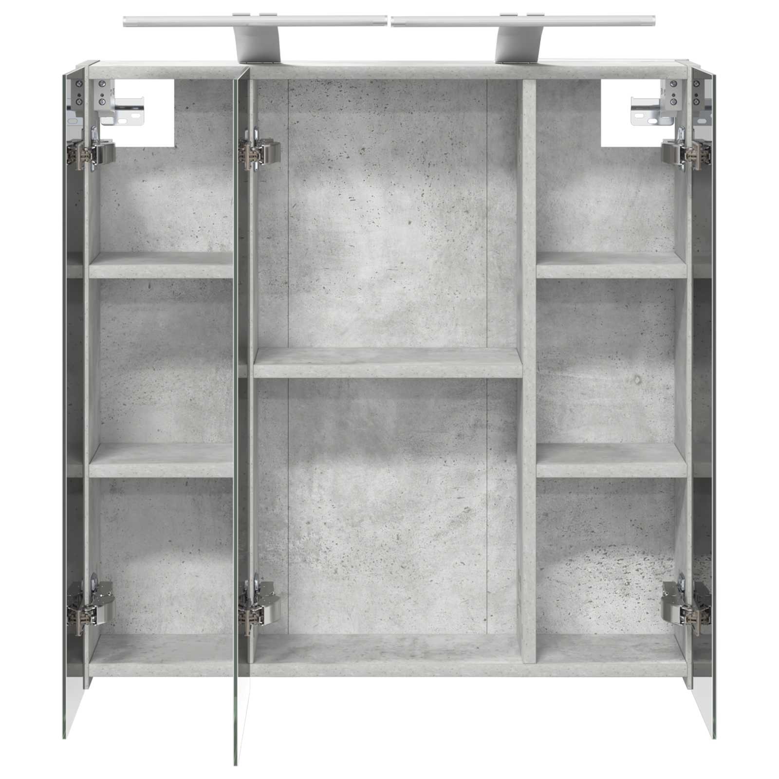 vidaXL Szafka z lustrem do łazienki Betonowy szary 70 x 14,5 x 70 cm