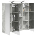 vidaXL Szafka z lustrem do łazienki Betonowy szary 70 x 14,5 x 70 cm