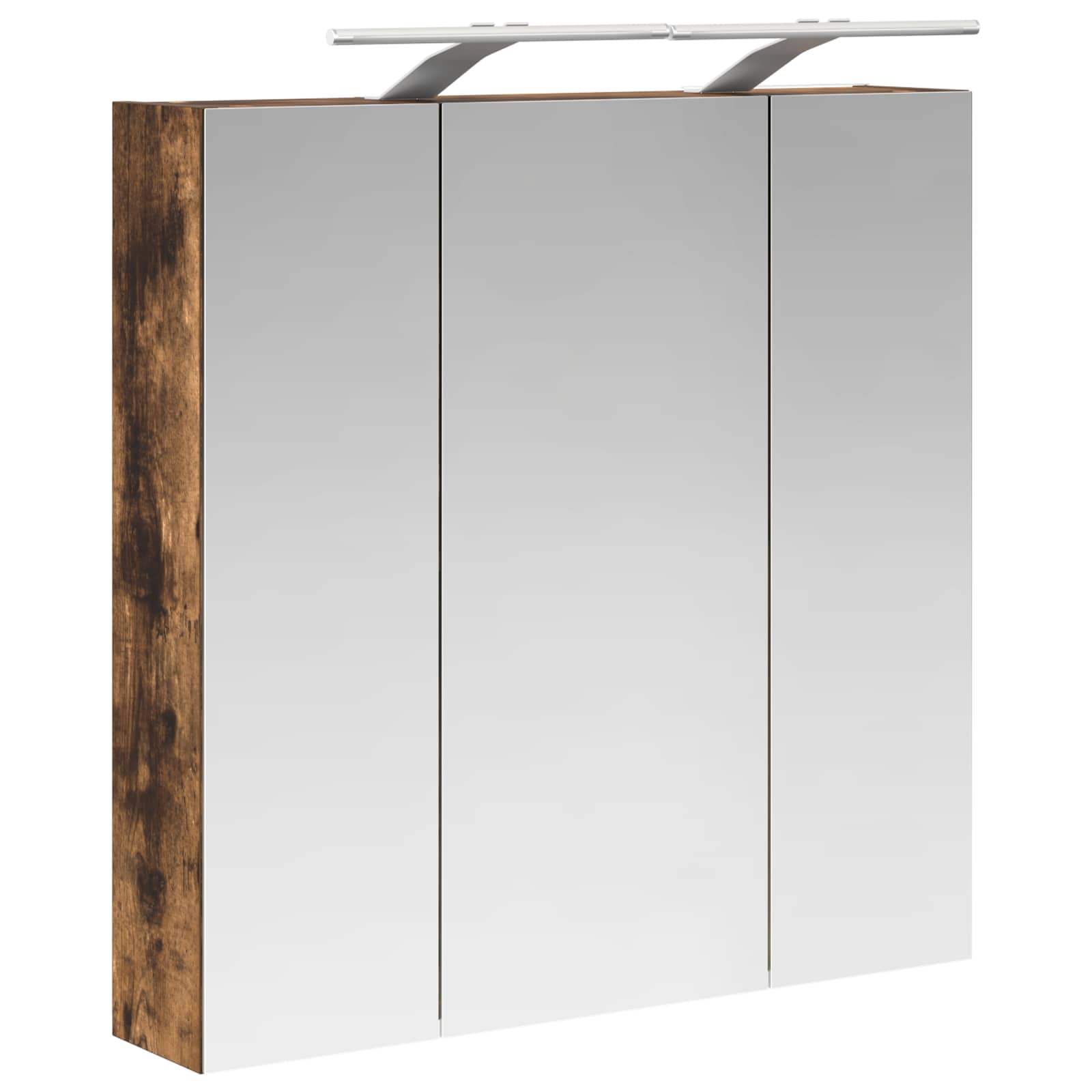 vidaXL Szafka z lustrem do łazienki Dąb wędzony 70 x 14,5 x 70 cm