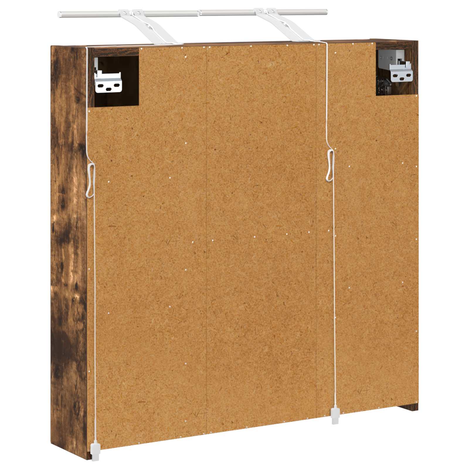 vidaXL Szafka z lustrem do łazienki Dąb wędzony 70 x 14,5 x 70 cm