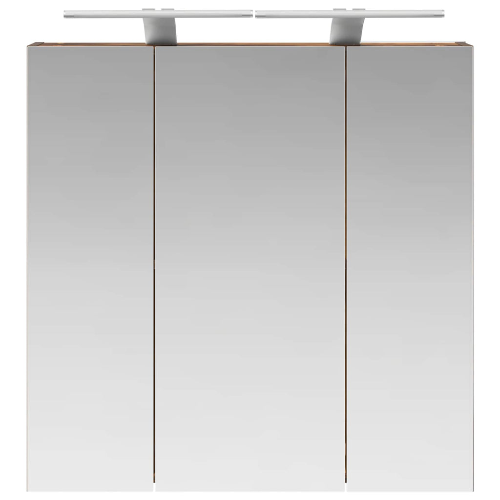 vidaXL Szafka z lustrem do łazienki Dąb wędzony 70 x 14,5 x 70 cm