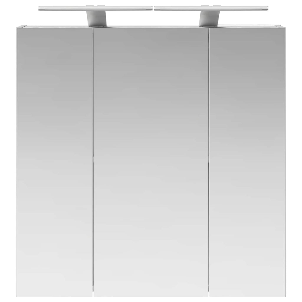 vidaXL Szafka z lustrem do łazienki Szary Sonoma 70 x 14,5 x 70 cm