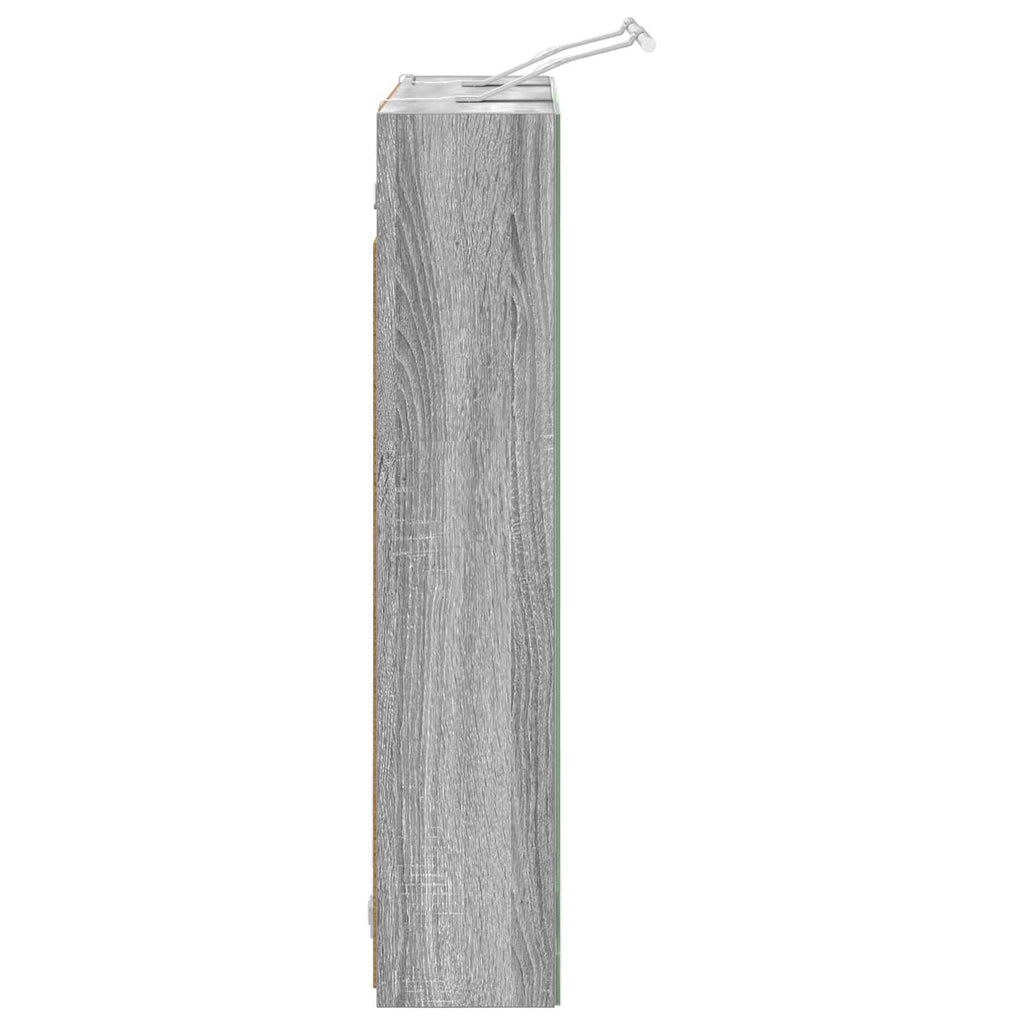 vidaXL Szafka z lustrem do łazienki Szary Sonoma 70 x 14,5 x 70 cm