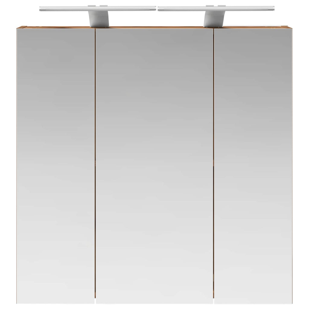 vidaXL Szafka z lustrem do łazienki Stare drewno 70 x 14,5 x 70 cm
