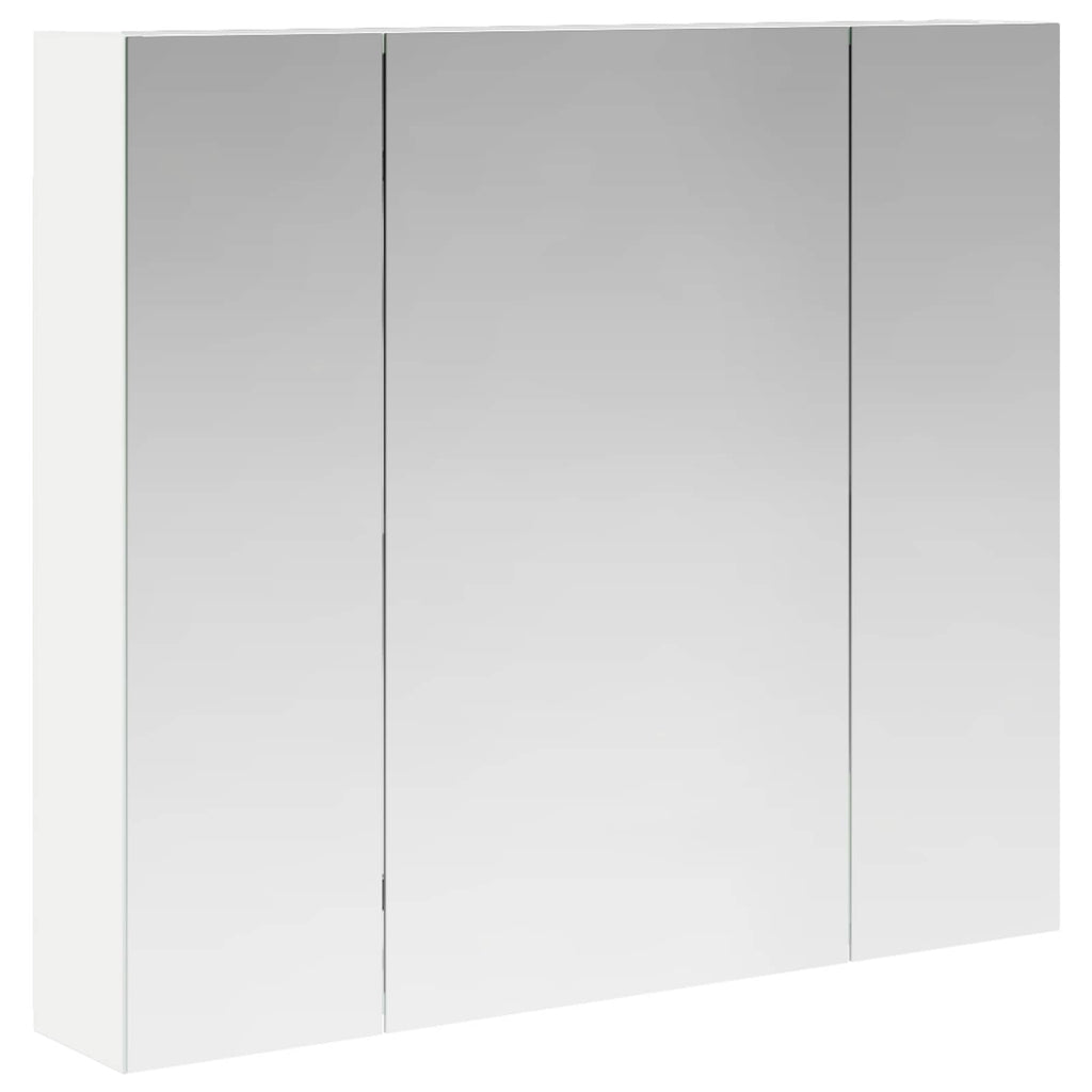 vidaXL Szafka z lustrem do łazienki z półką Biały 80 x 14.5 x 70 cm