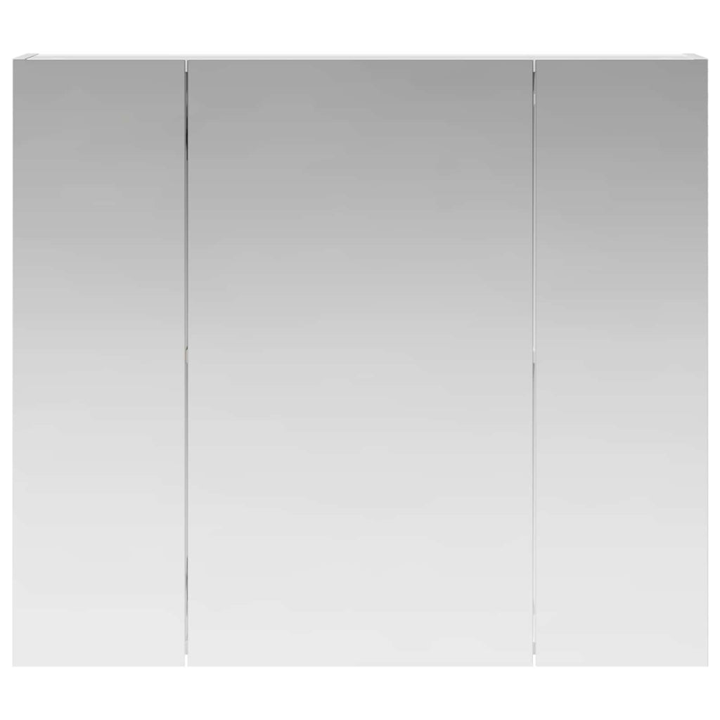 vidaXL Szafka z lustrem do łazienki z półką Biały 80 x 14.5 x 70 cm