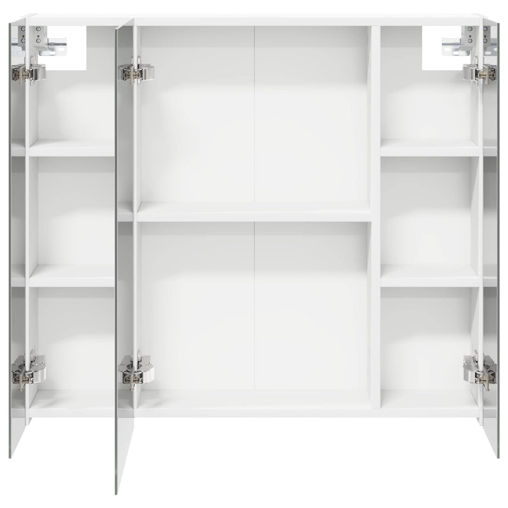 vidaXL Szafka z lustrem do łazienki z półką Biały 80 x 14.5 x 70 cm