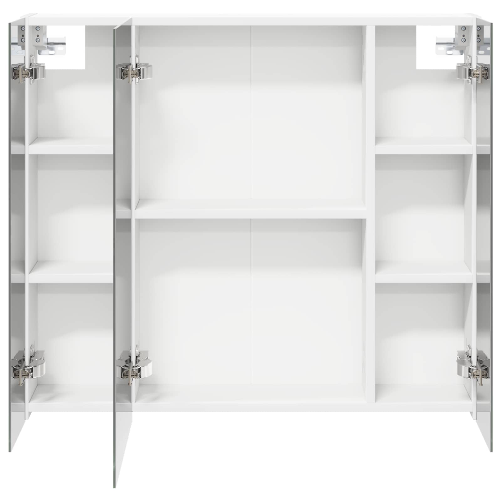 vidaXL Szafka z lustrem do łazienki z półką Biały 80 x 14.5 x 70 cm