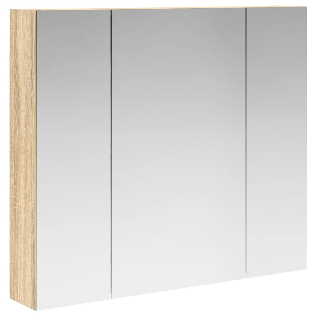 vidaXL Szafka z lustrem do łazienki Dąb Sonoma 80 x 14.5 x 70 cm