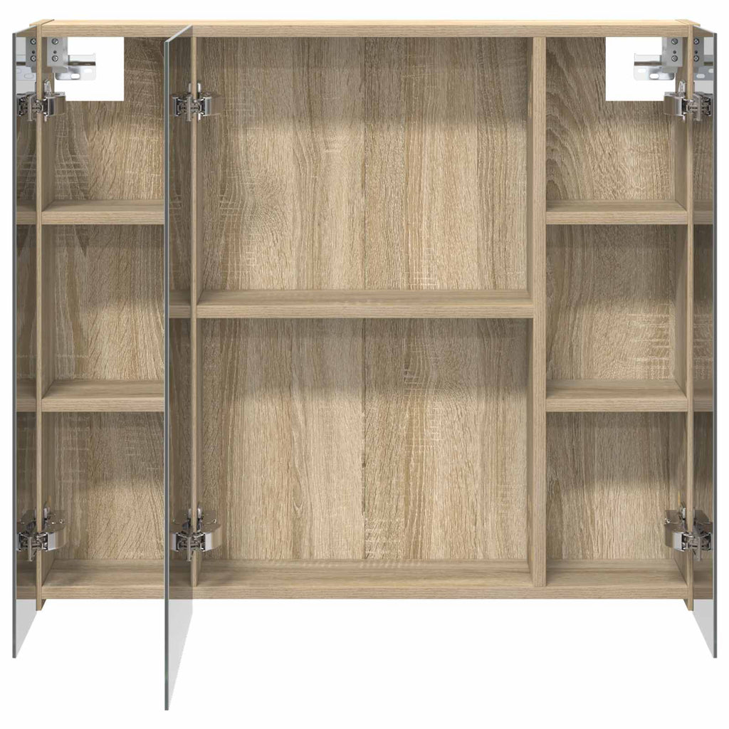 vidaXL Szafka z lustrem do łazienki Dąb Sonoma 80 x 14.5 x 70 cm