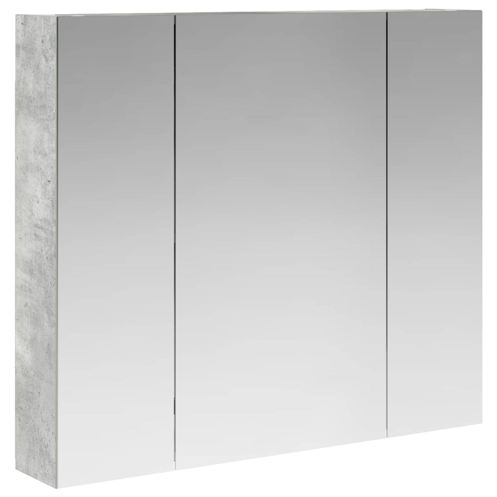 vidaXL Szafka z lustrem do łazienki Betonowy szary 80 x 14.5 x 70 cm