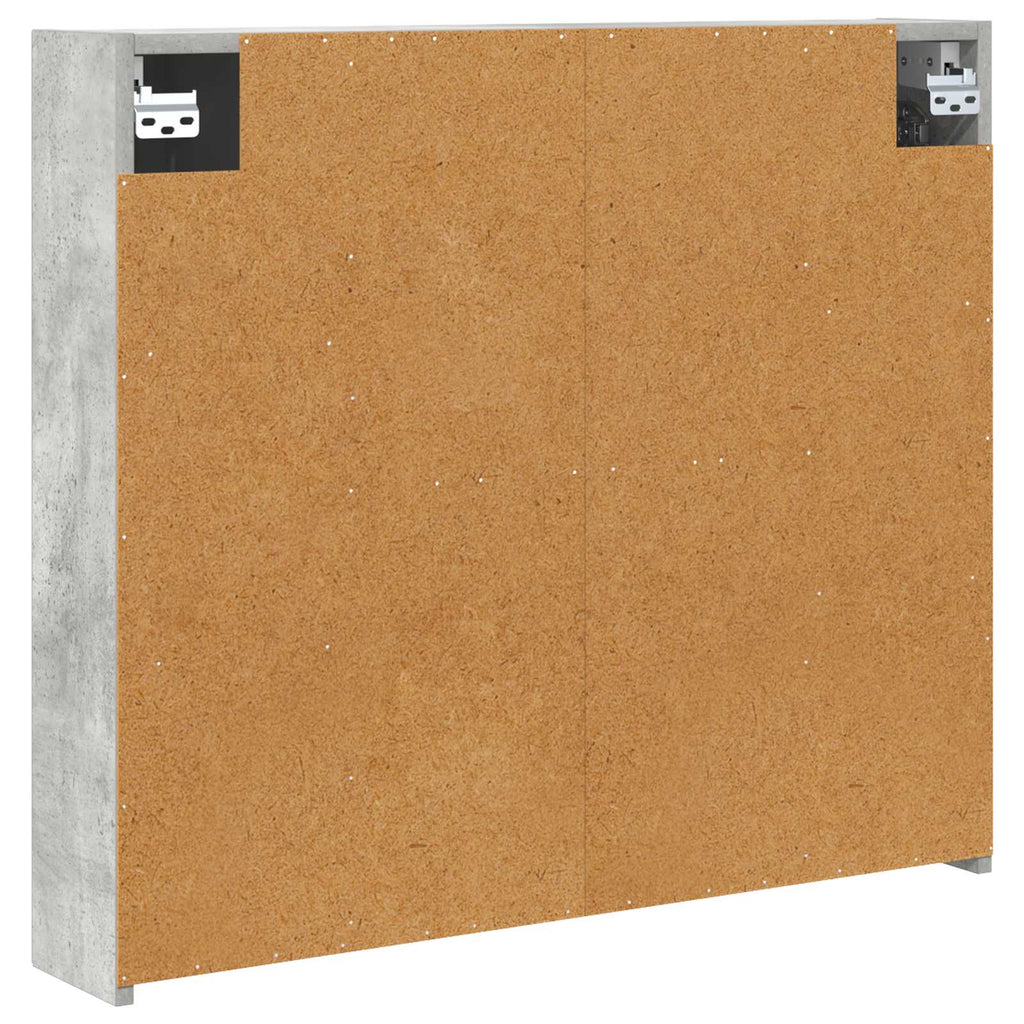vidaXL Szafka z lustrem do łazienki Betonowy szary 80 x 14.5 x 70 cm