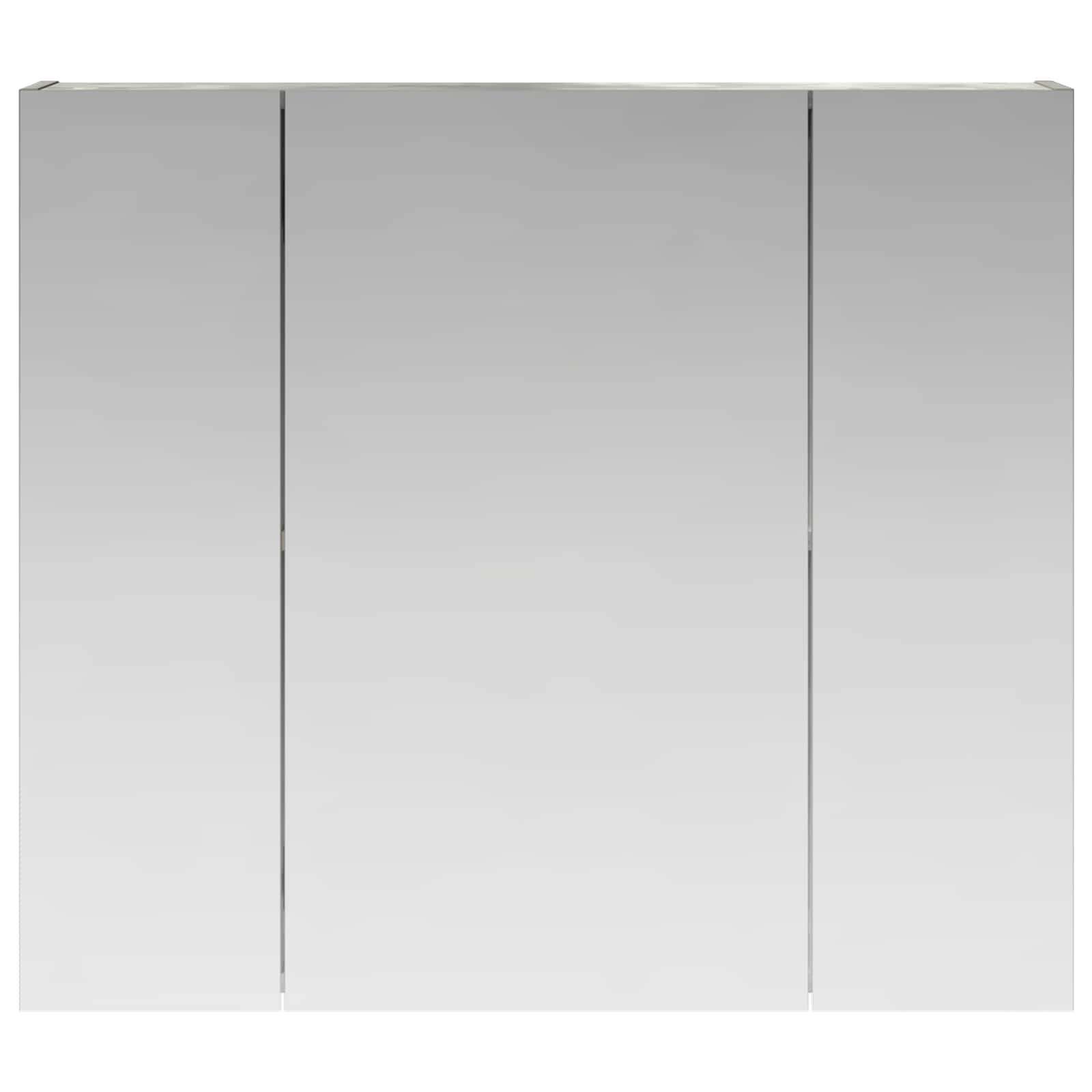 vidaXL Szafka z lustrem do łazienki Betonowy szary 80 x 14.5 x 70 cm