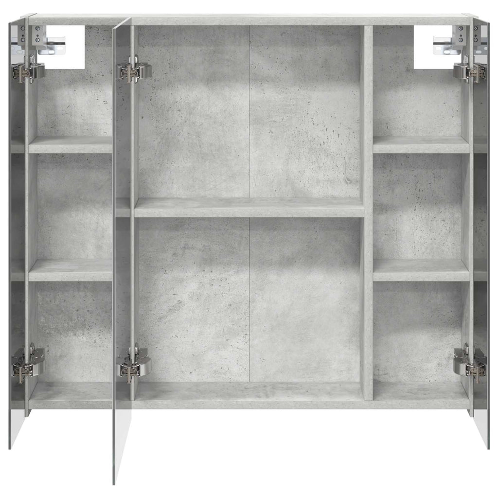 vidaXL Szafka z lustrem do łazienki Betonowy szary 80 x 14.5 x 70 cm