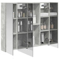 vidaXL Szafka z lustrem do łazienki Betonowy szary 80 x 14.5 x 70 cm
