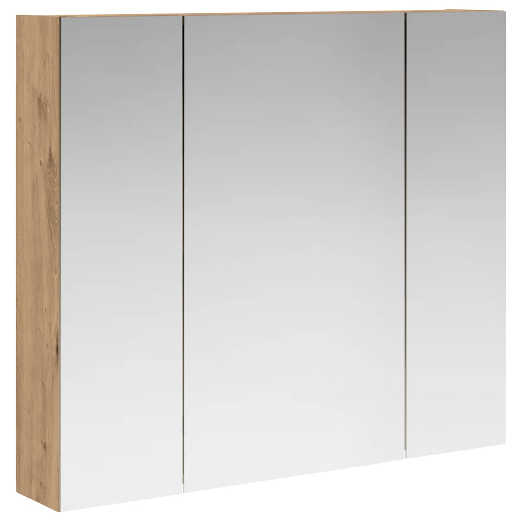 vidaXL Szafka z lustrem do łazienki Dąb artisan 80 x 14,5 x 70 cm