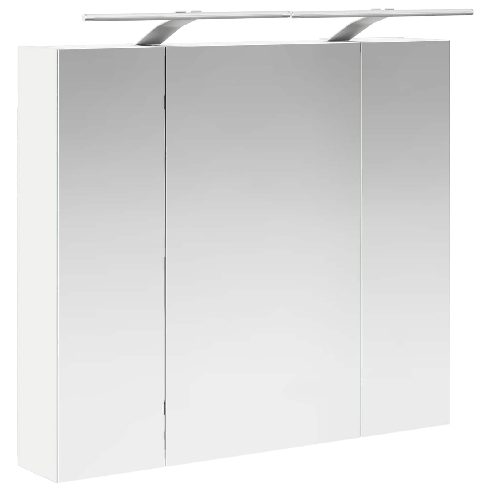 vidaXL Szafka z lustrem do łazienki z półką Biały 80 x 14.5 x 70 cm