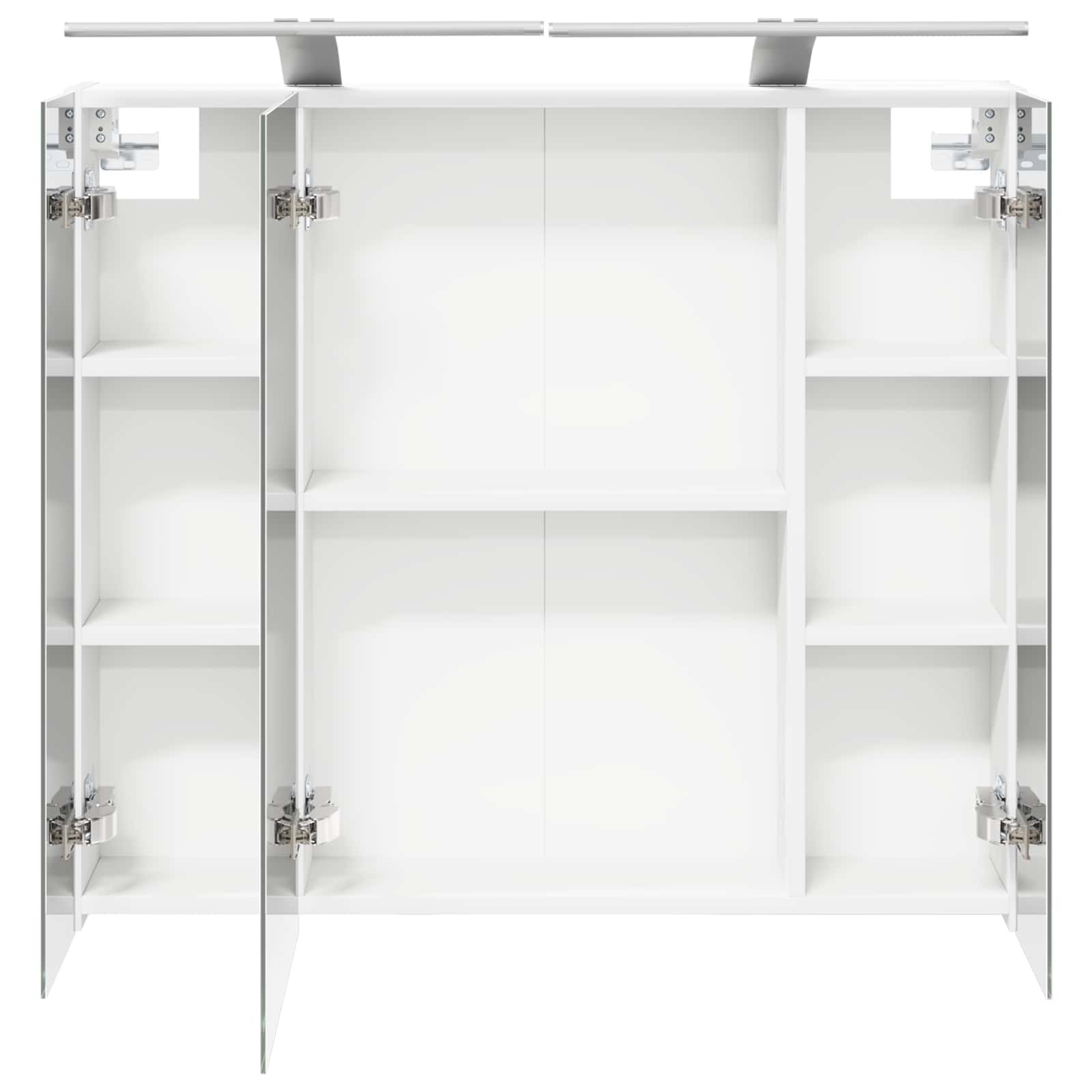 vidaXL Szafka z lustrem do łazienki z półką Biały 80 x 14.5 x 70 cm