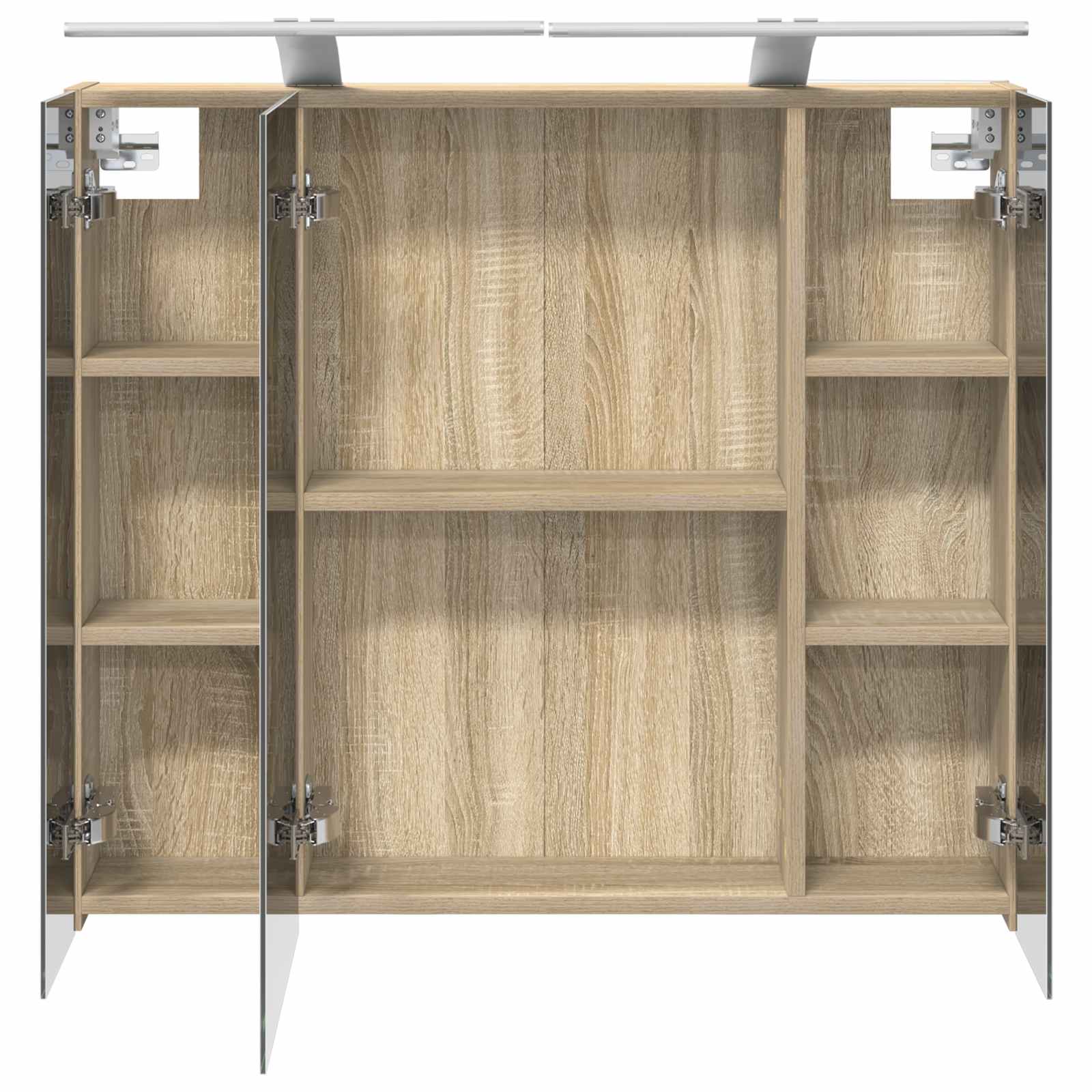 vidaXL Szafka z lustrem do łazienki Dąb Sonoma 80 x 14.5 x 70 cm