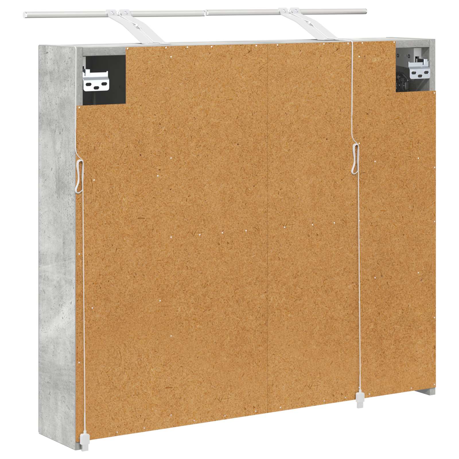 vidaXL Szafka z lustrem do łazienki Betonowy szary 80 x 14.5 x 70 cm