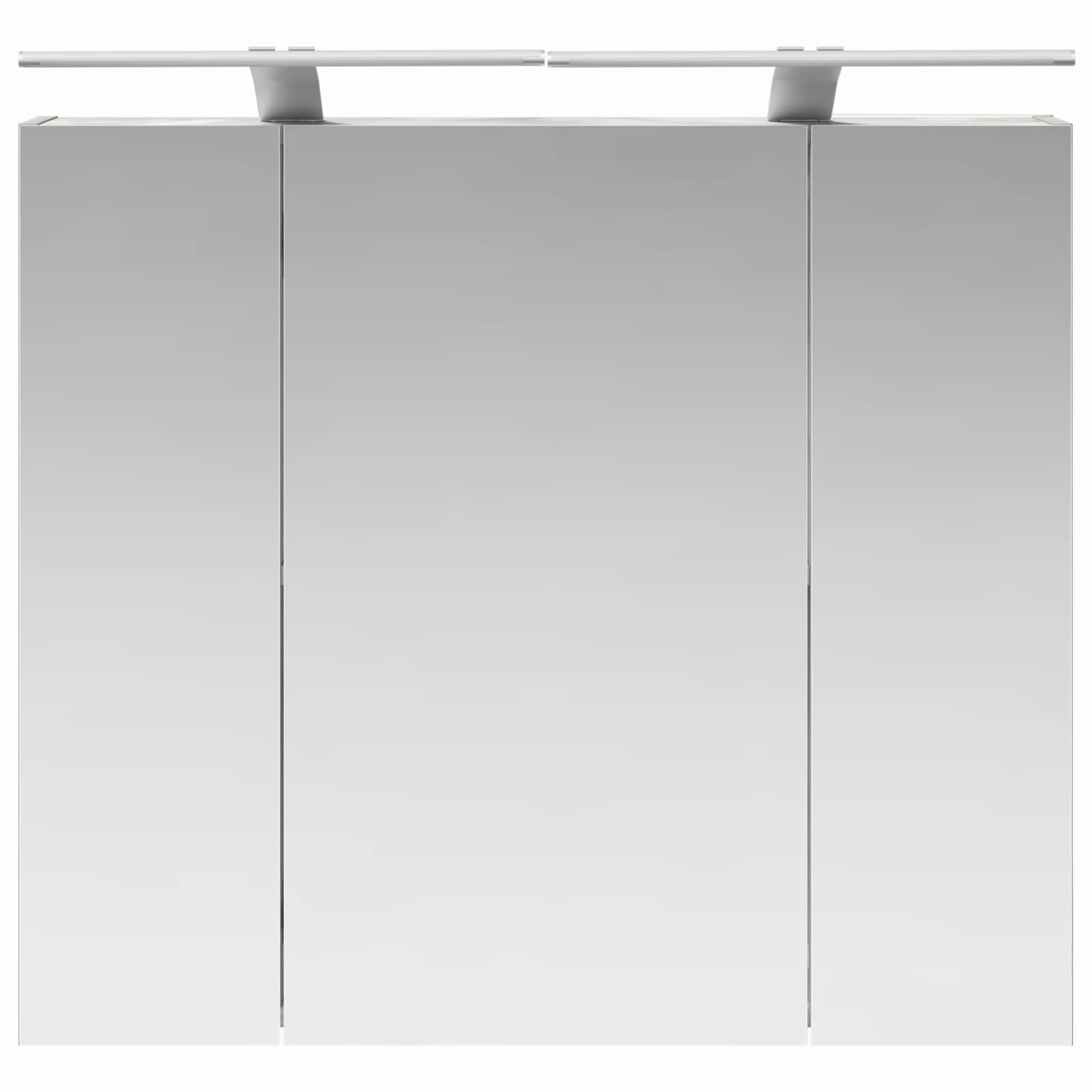 vidaXL Szafka z lustrem do łazienki Betonowy szary 80 x 14.5 x 70 cm
