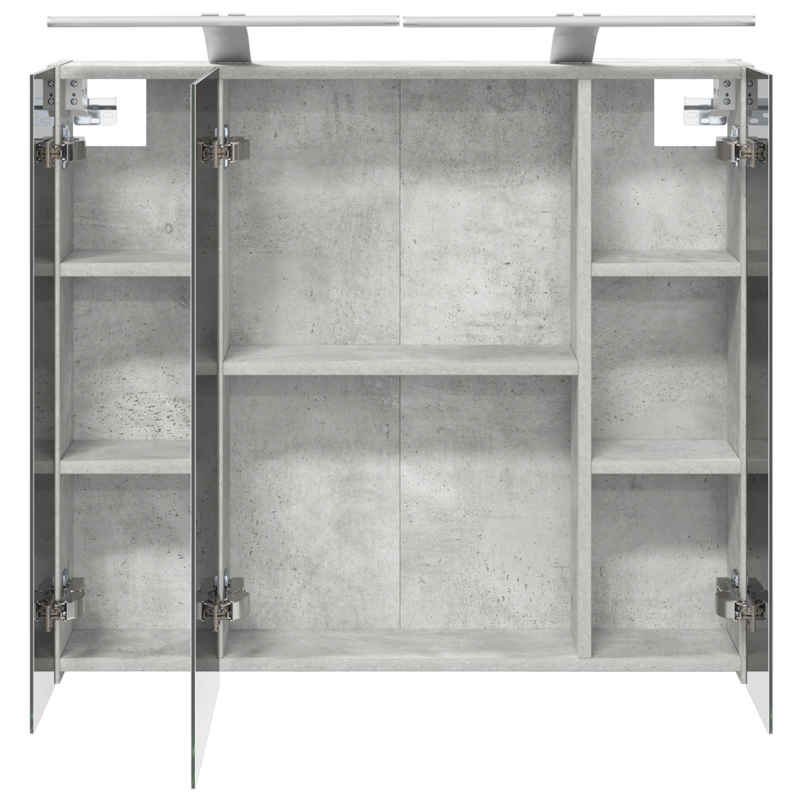 vidaXL Szafka z lustrem do łazienki Betonowy szary 80 x 14.5 x 70 cm