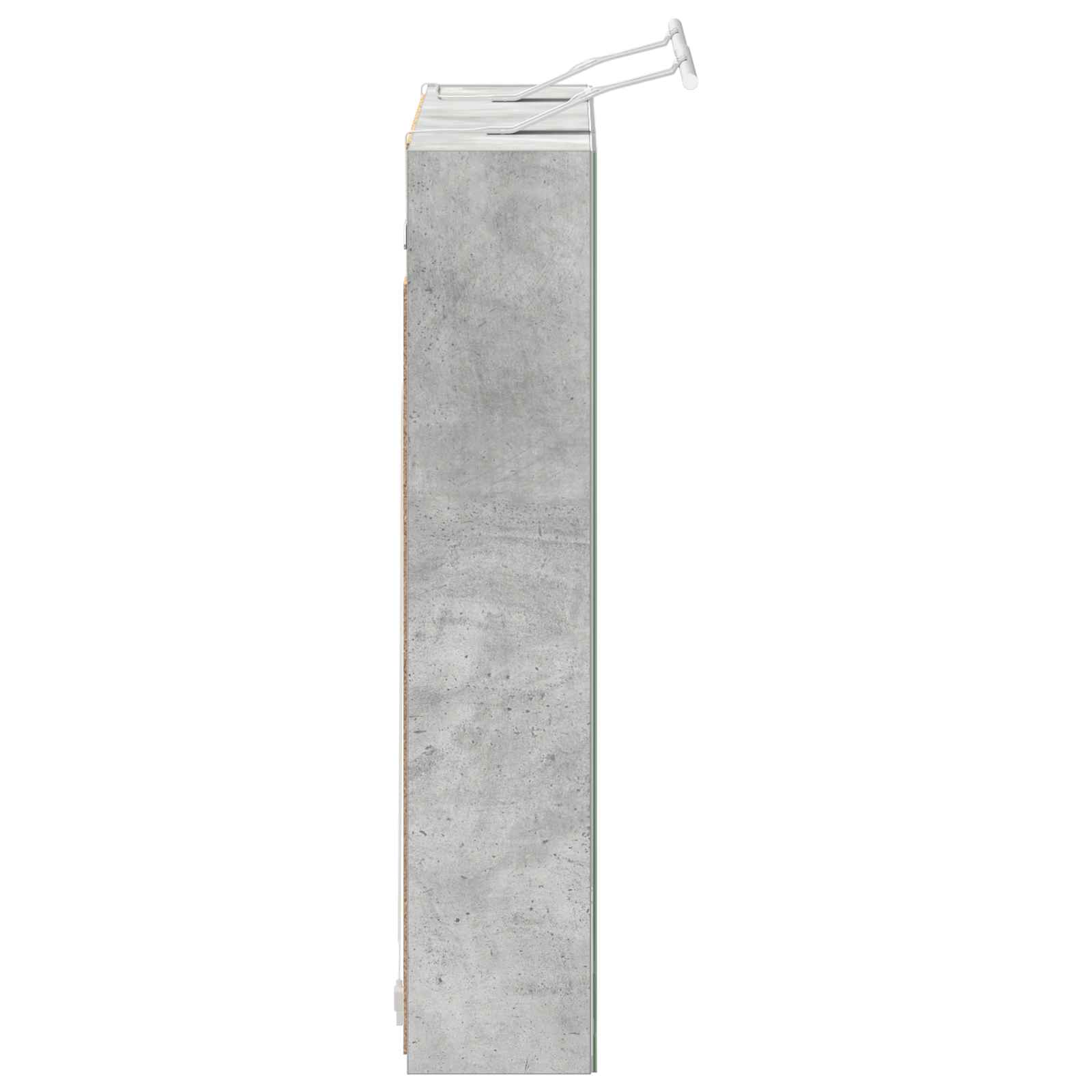 vidaXL Szafka z lustrem do łazienki Betonowy szary 80 x 14.5 x 70 cm