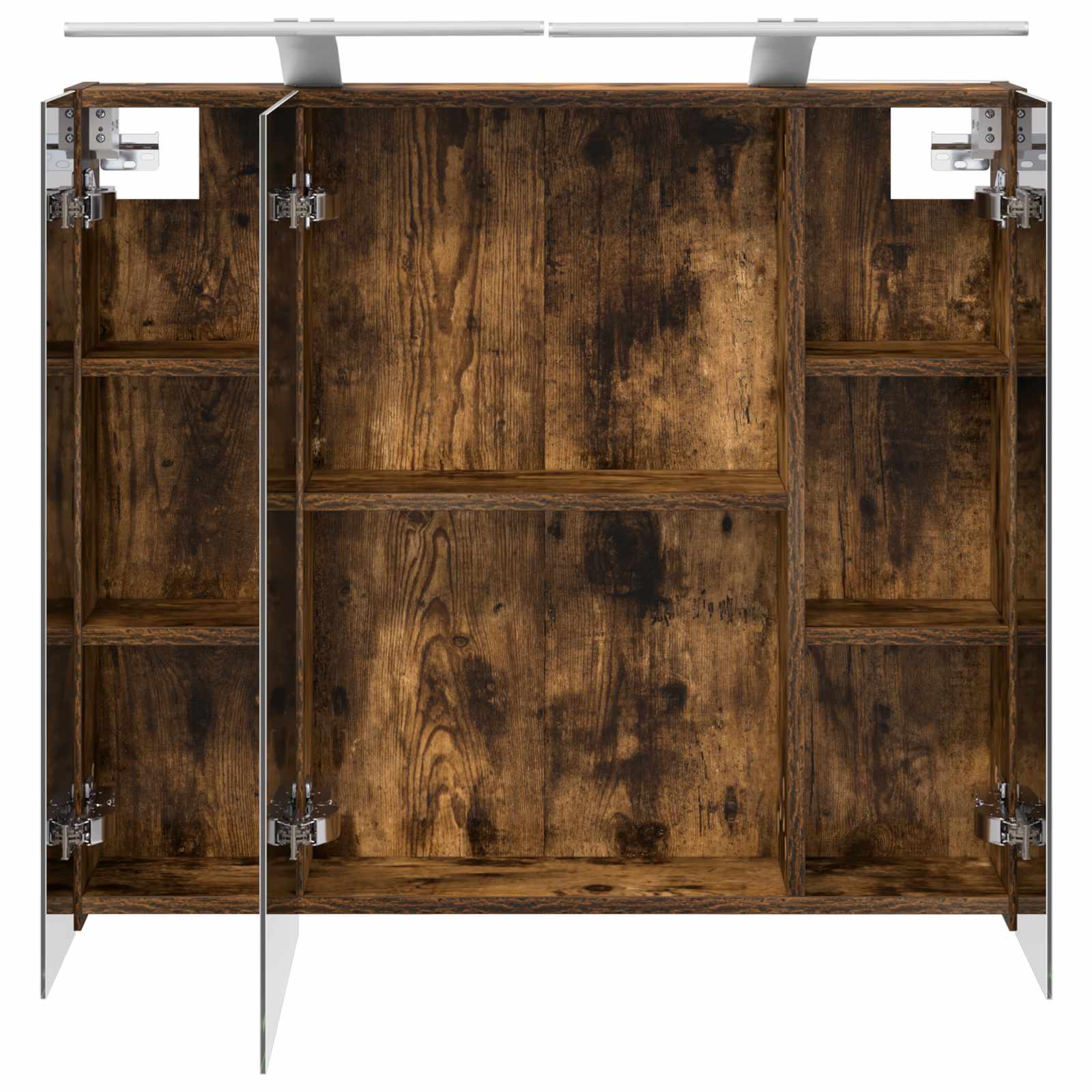 vidaXL Szafka z lustrem do łazienki Dąb wędzony 80 x 14.5 x 70 cm