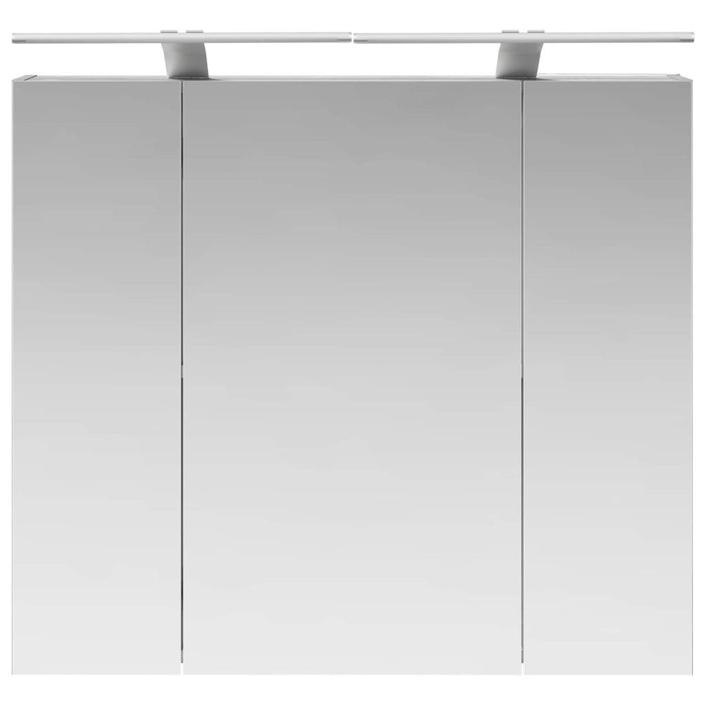 vidaXL Szafka z lustrem do łazienki Szary Sonoma 80 x 14.5 x 70 cm
