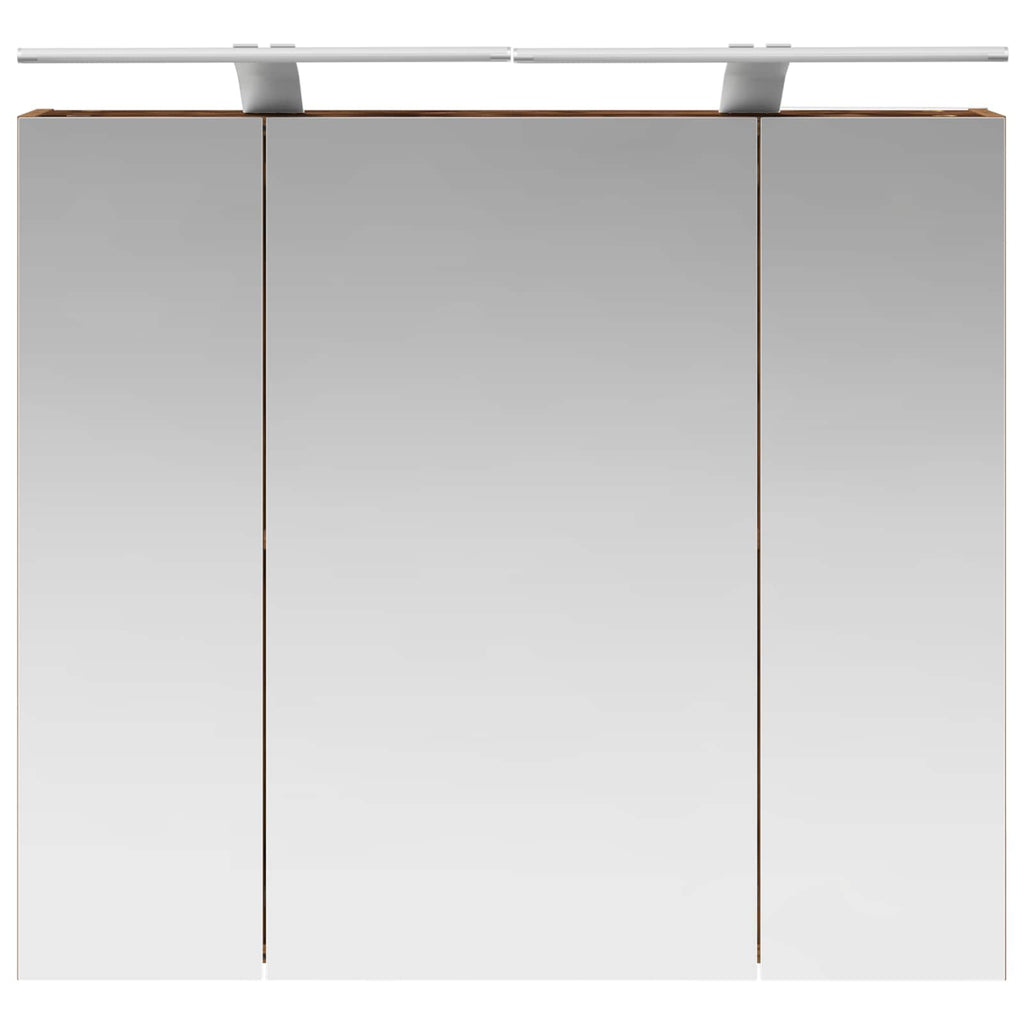 vidaXL Szafka z lustrem do łazienki Stare drewno 80 x 14.5 x 70 cm