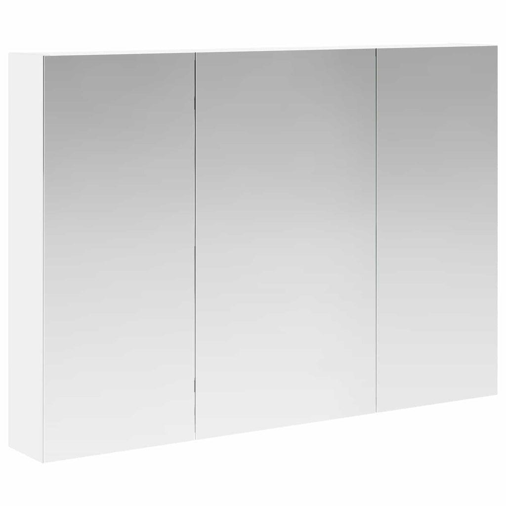 vidaXL Szafka z lustrem do łazienki z półką Biały 100 x 14,5 x 70 cm