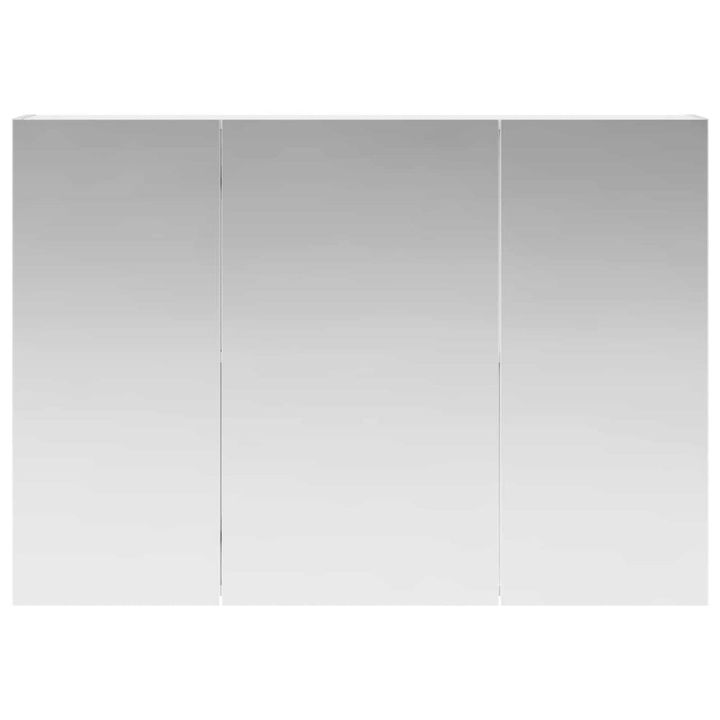 vidaXL Szafka z lustrem do łazienki z półką Biały 100 x 14,5 x 70 cm