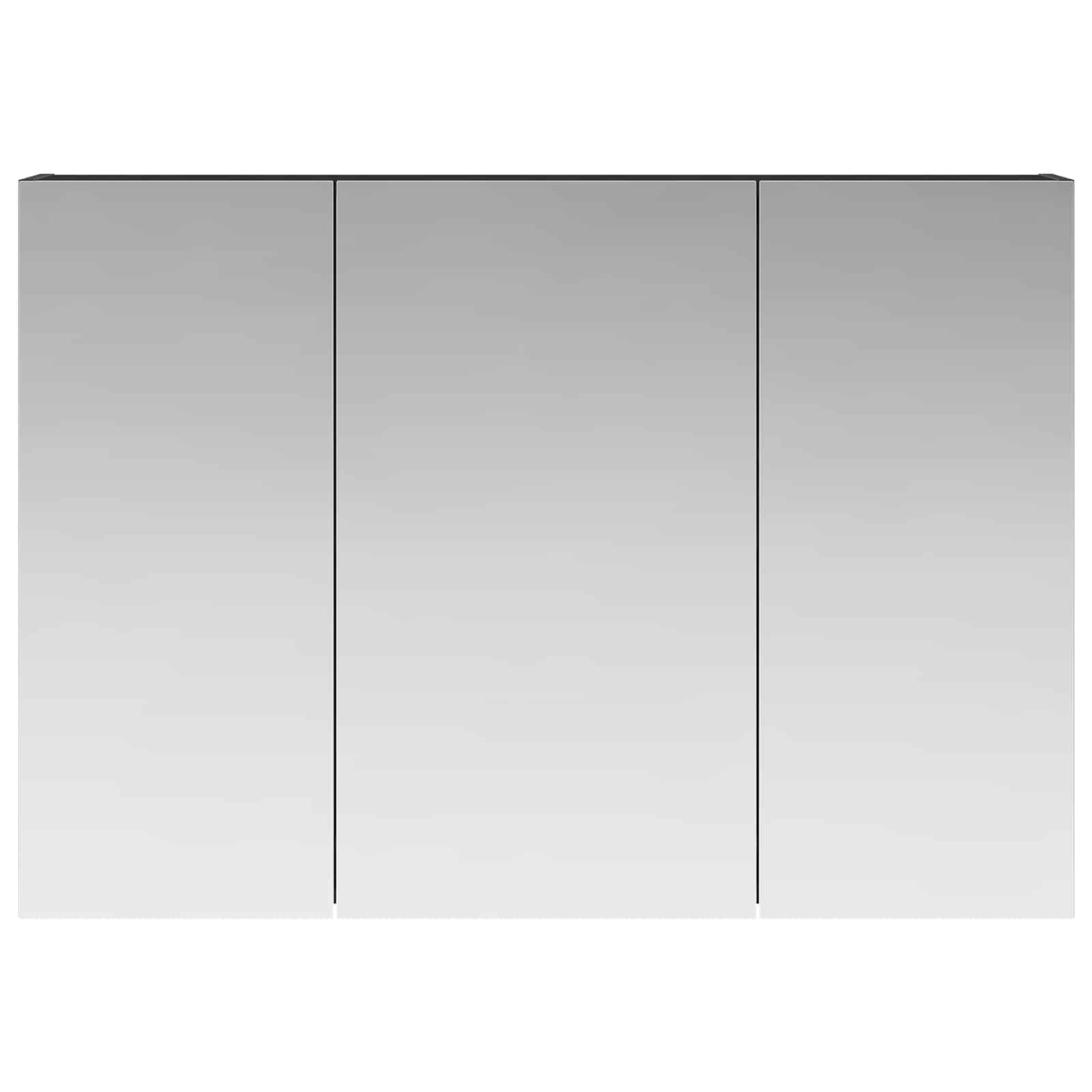 vidaXL Szafka z lustrem do łazienki Czarny Dąb 100 x 14,5 x 70 cm