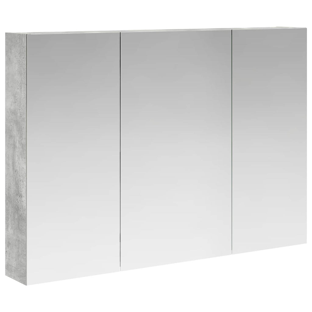 vidaXL Szafka z lustrem do łazienki Betonowy szary 100 x 14,5 x 70 cm