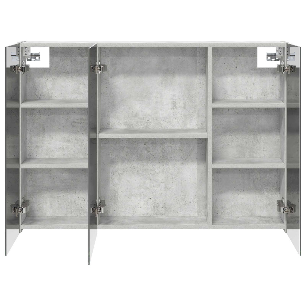 vidaXL Szafka z lustrem do łazienki Betonowy szary 100 x 14,5 x 70 cm