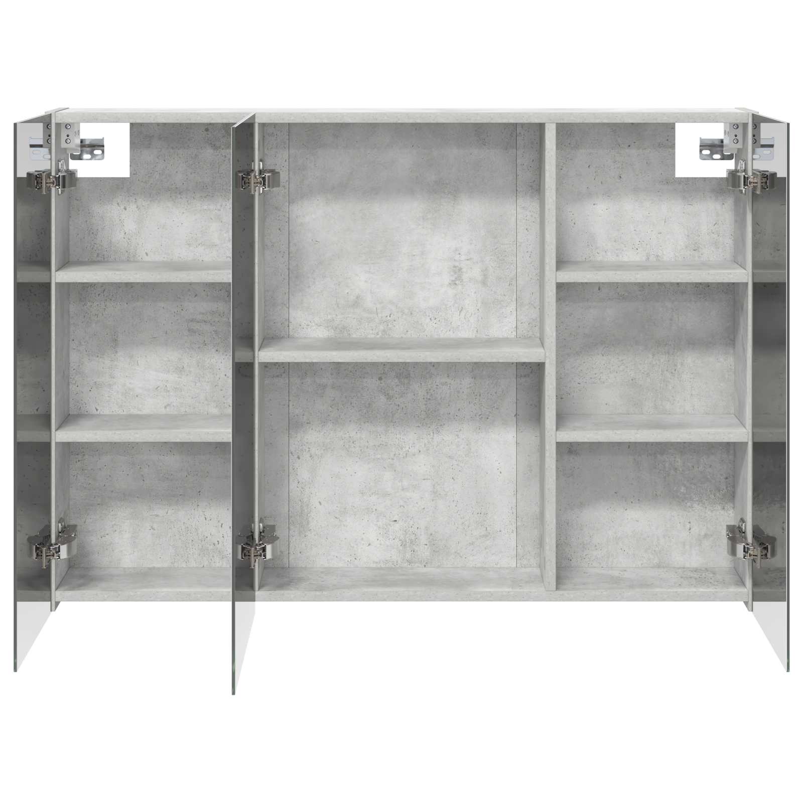 vidaXL Szafka z lustrem do łazienki Betonowy szary 100 x 14,5 x 70 cm