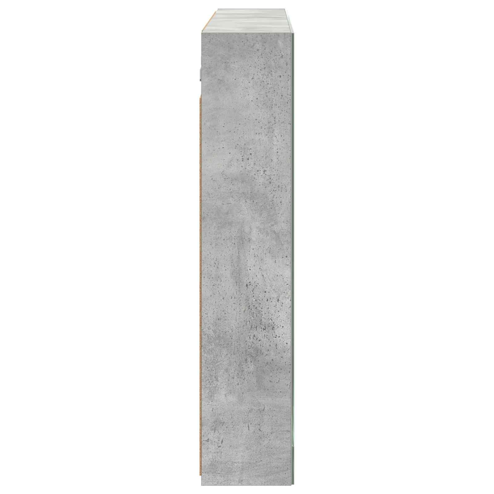 vidaXL Szafka z lustrem do łazienki Betonowy szary 100 x 14,5 x 70 cm