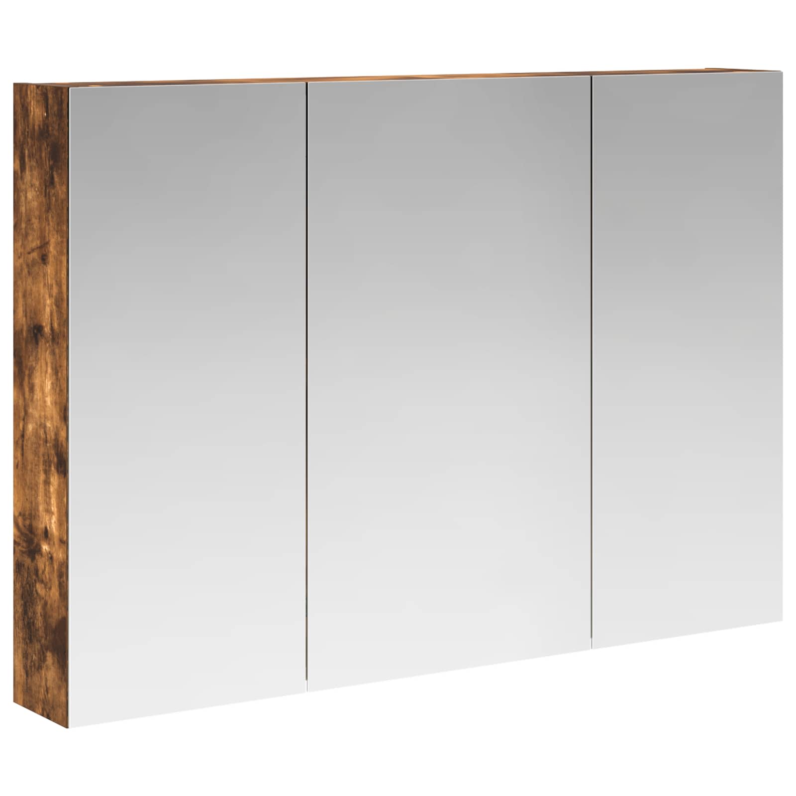 vidaXL Szafka z lustrem do łazienki Dąb wędzony 100 x 14,5 x 70 cm