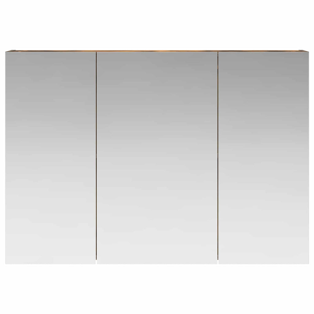 vidaXL Szafka z lustrem do łazienki Dąb wędzony 100 x 14,5 x 70 cm