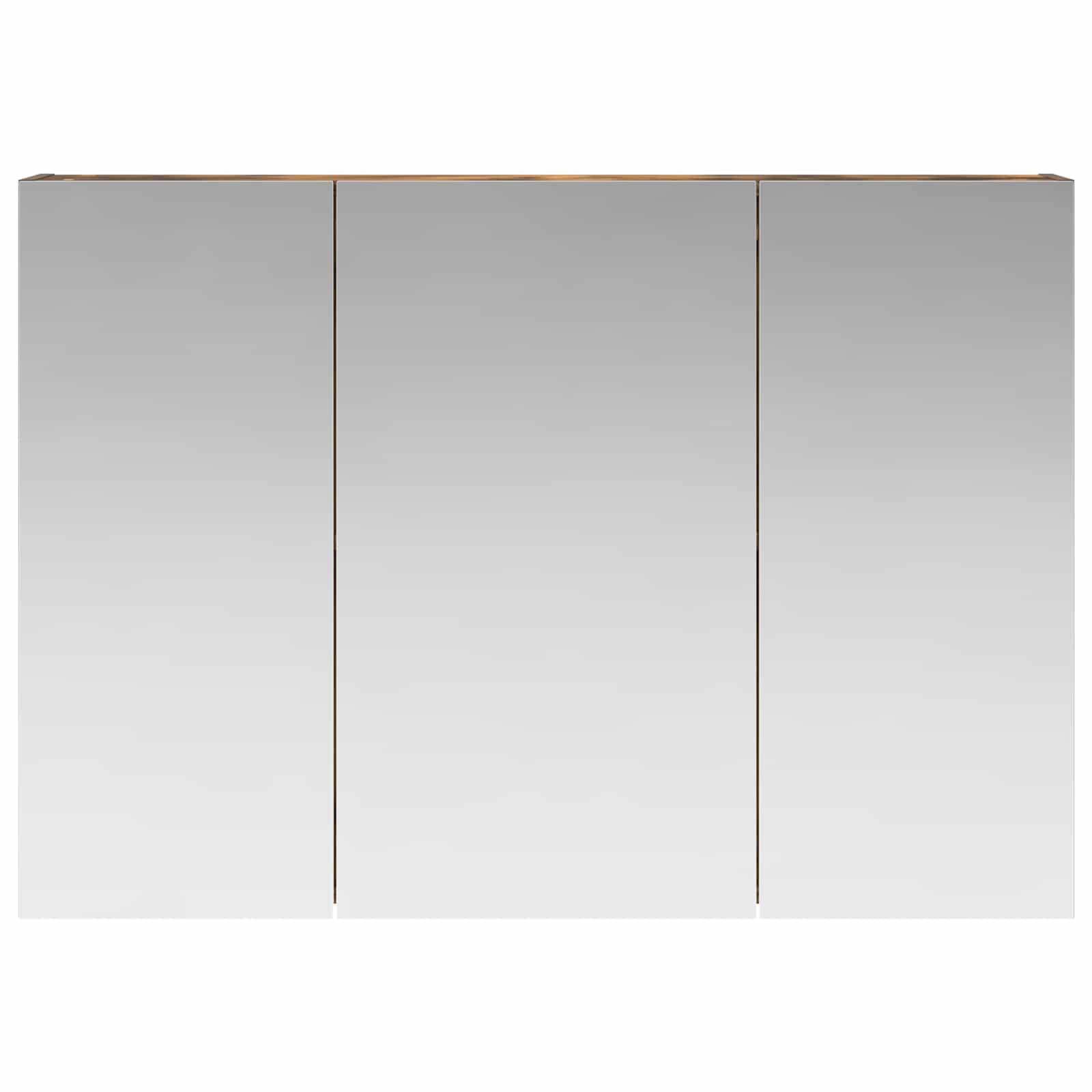 vidaXL Szafka z lustrem do łazienki Dąb wędzony 100 x 14,5 x 70 cm