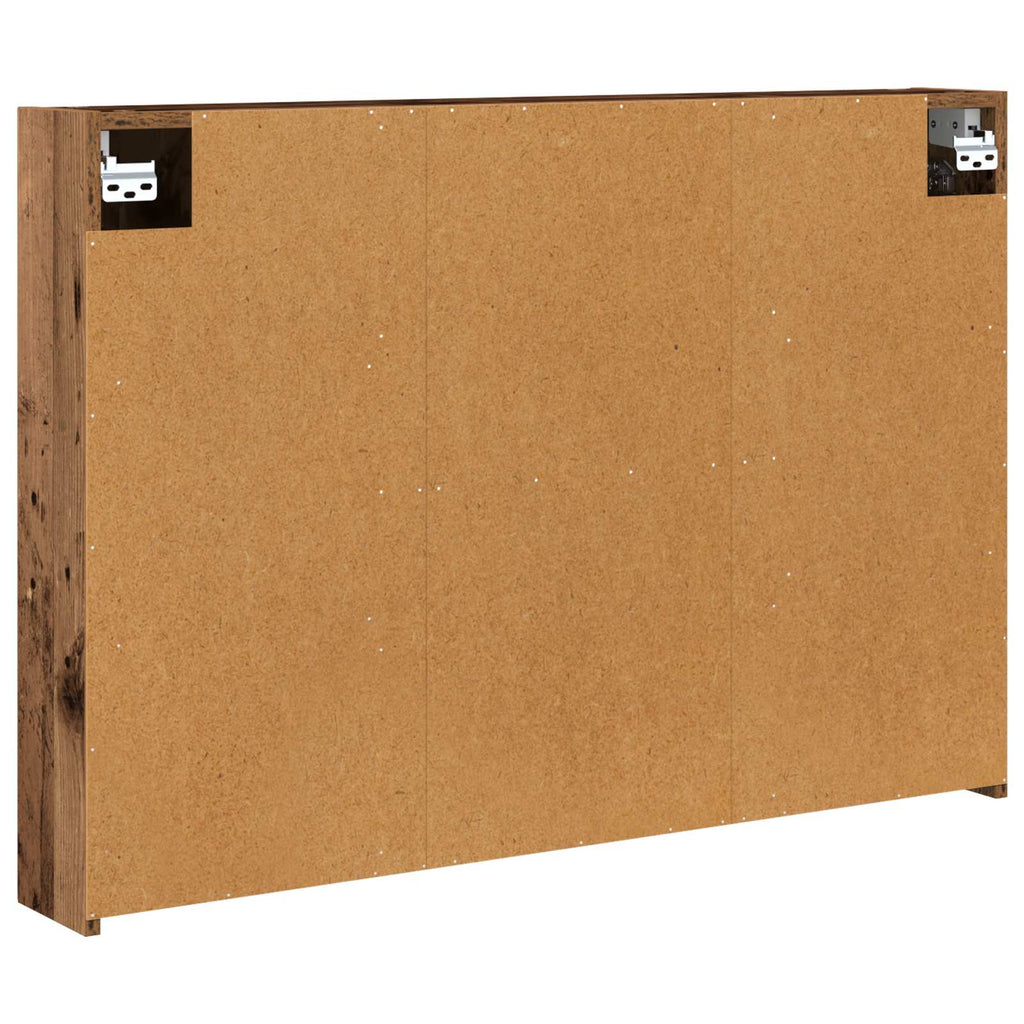 vidaXL Szafka z lustrem do łazienki Stare drewno 100 x 14,5 x 70 cm